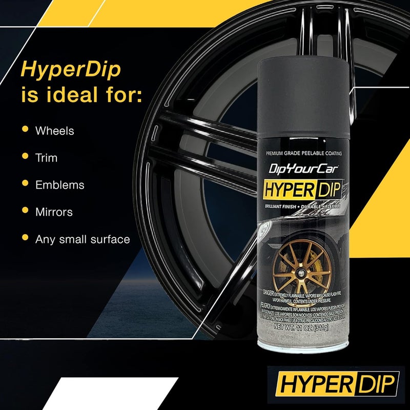 DipYourCar .com HyperDip Paint - Can of Sprayable Automotive Dip Coat - Removable Peelable Paint Protection for Cars - Piano Black Gloss Coat Spray - Image 5